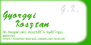 gyorgyi kosztan business card